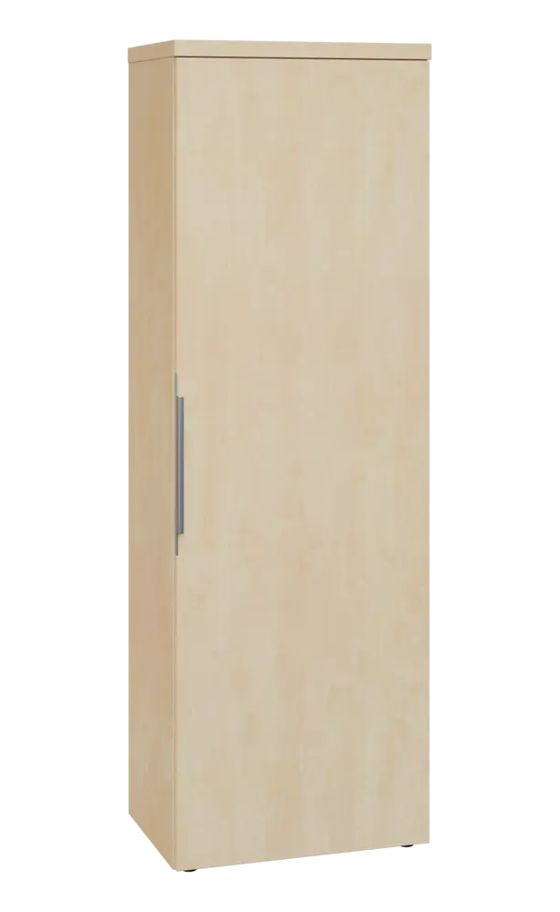 SISR 5 - 61 šatní skříň, 1-dveřová, výsuvné ramínko, pravá, 1820x600x400, bříza světlá